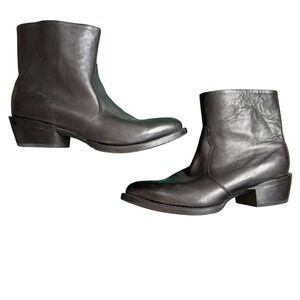 Men's black short Cowtown cowboy boots 9.5